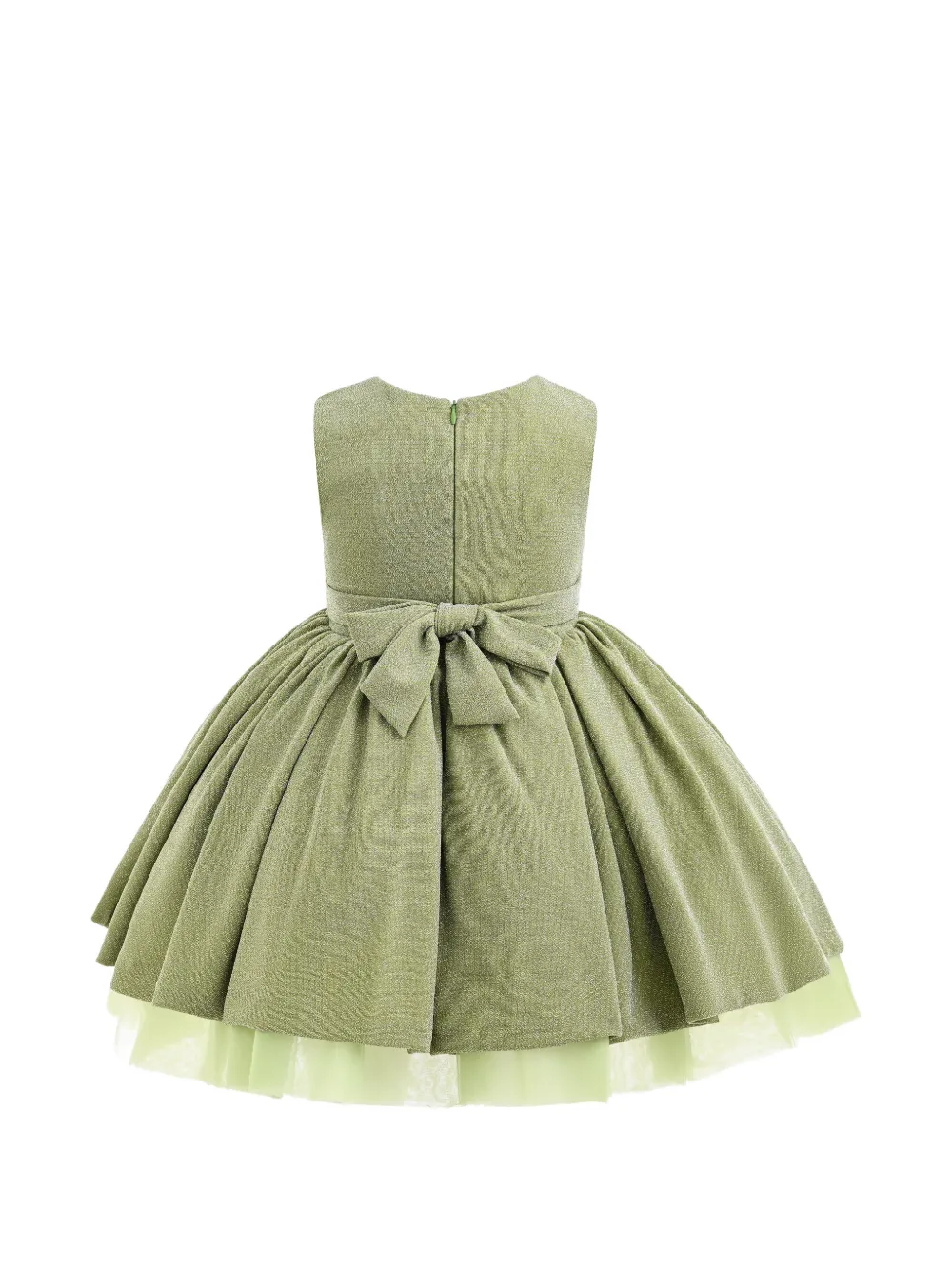 Tulleen Isalyn jurk met strikdetail en glittereffect Groen