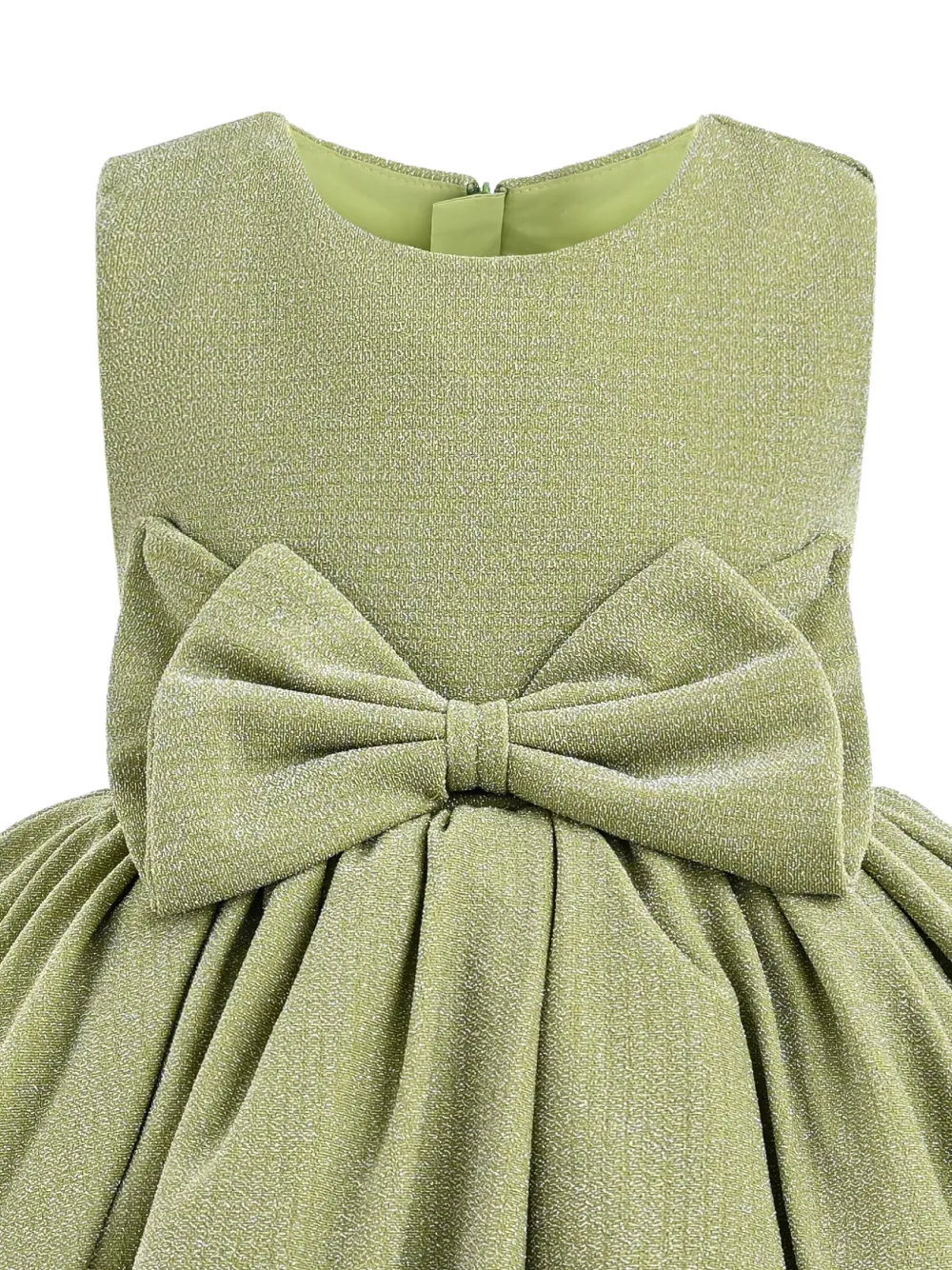 Tulleen Isalyn jurk met strikdetail en glittereffect Groen