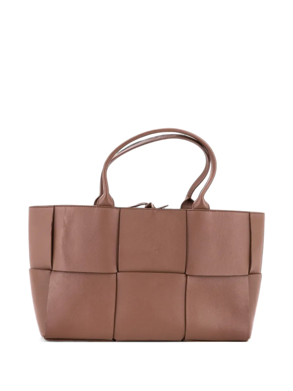 Bottega Veneta Pre-Owned Arco Maxi Intrecciato Leather Medium tote bag - Marron Bottega Veneta Pre-Owned Arco Maxi Intrecciato Leather Medium tote bag - Marron