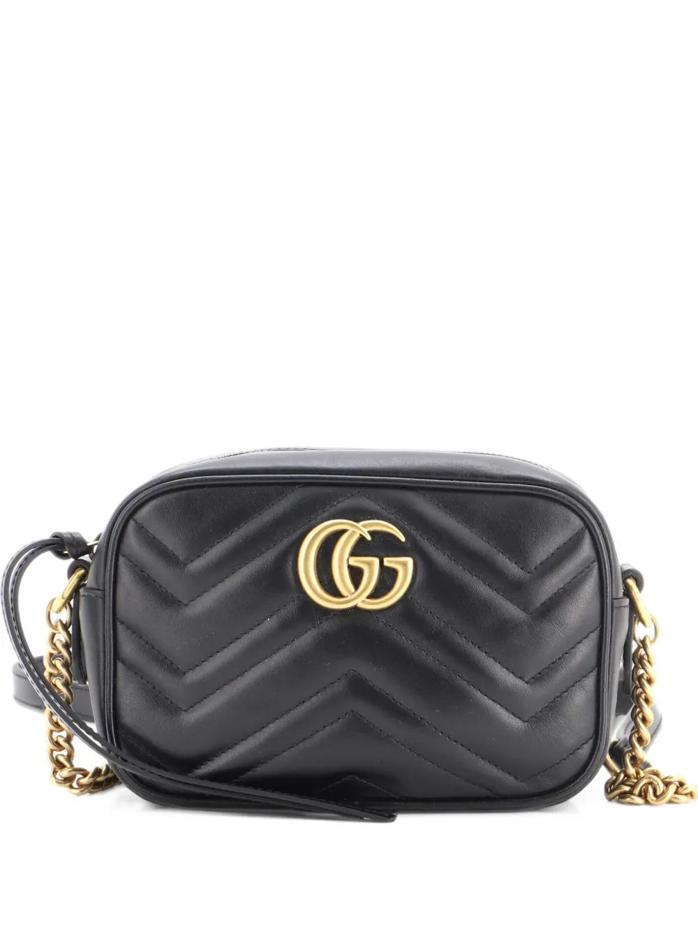 Gucci Pre-Owned GG Marmont Shoulder Bag Matelasse Leather Mini crossbody bag - Black