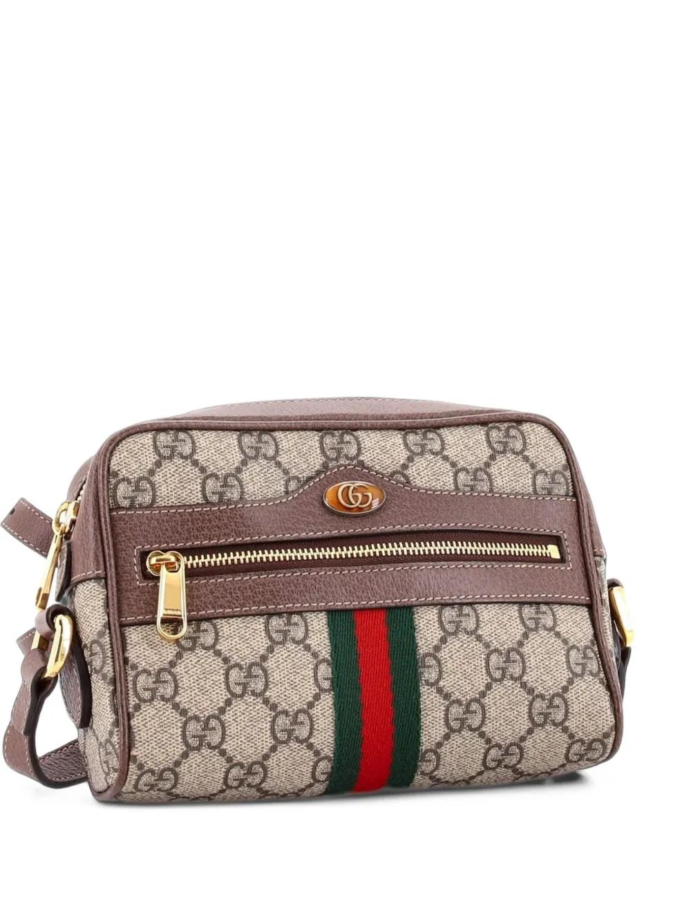 Gucci Pre-Owned Ophidia Shoulder Bag GG Coated Canvas Mini crossbody bag - Braun