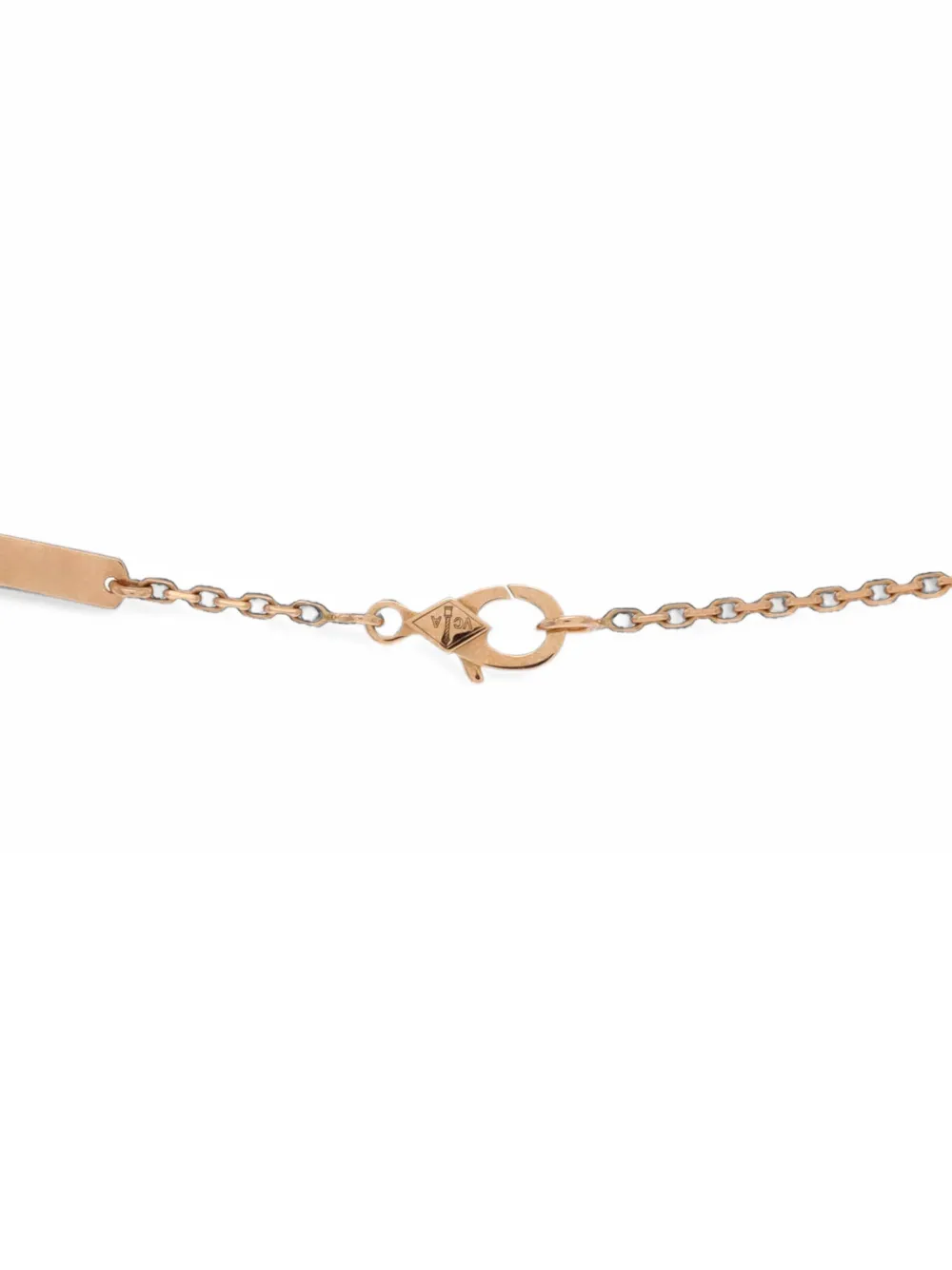 Van Cleef & Arpels Pre-owned Frivole Pendant 18K Rose Gold with Pink Sapphire and Pave Diamonds Small Necklace