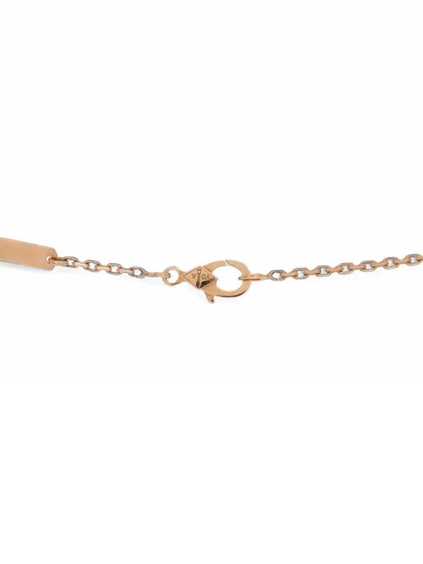 Van Cleef & Arpels Pre-owned Frivole Pendant 18K Rose Gold with Pink Sapphire and Pave Diamonds Small Necklace
