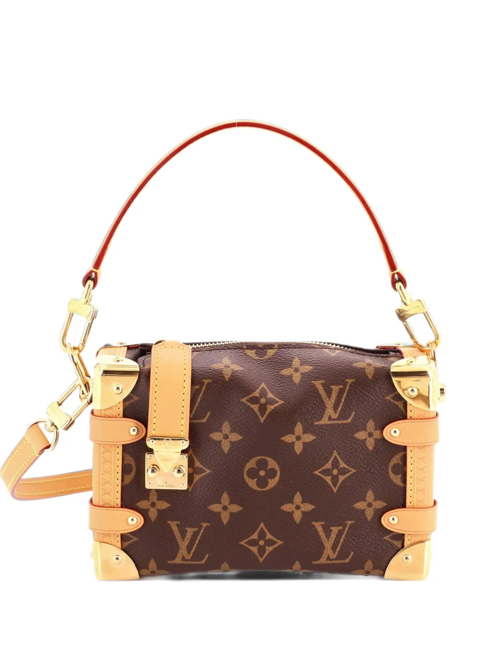 Louis Vuitton Pre-Owned Side Trunk Handbag Monogram Canvas PM shoulder bag - Marrone