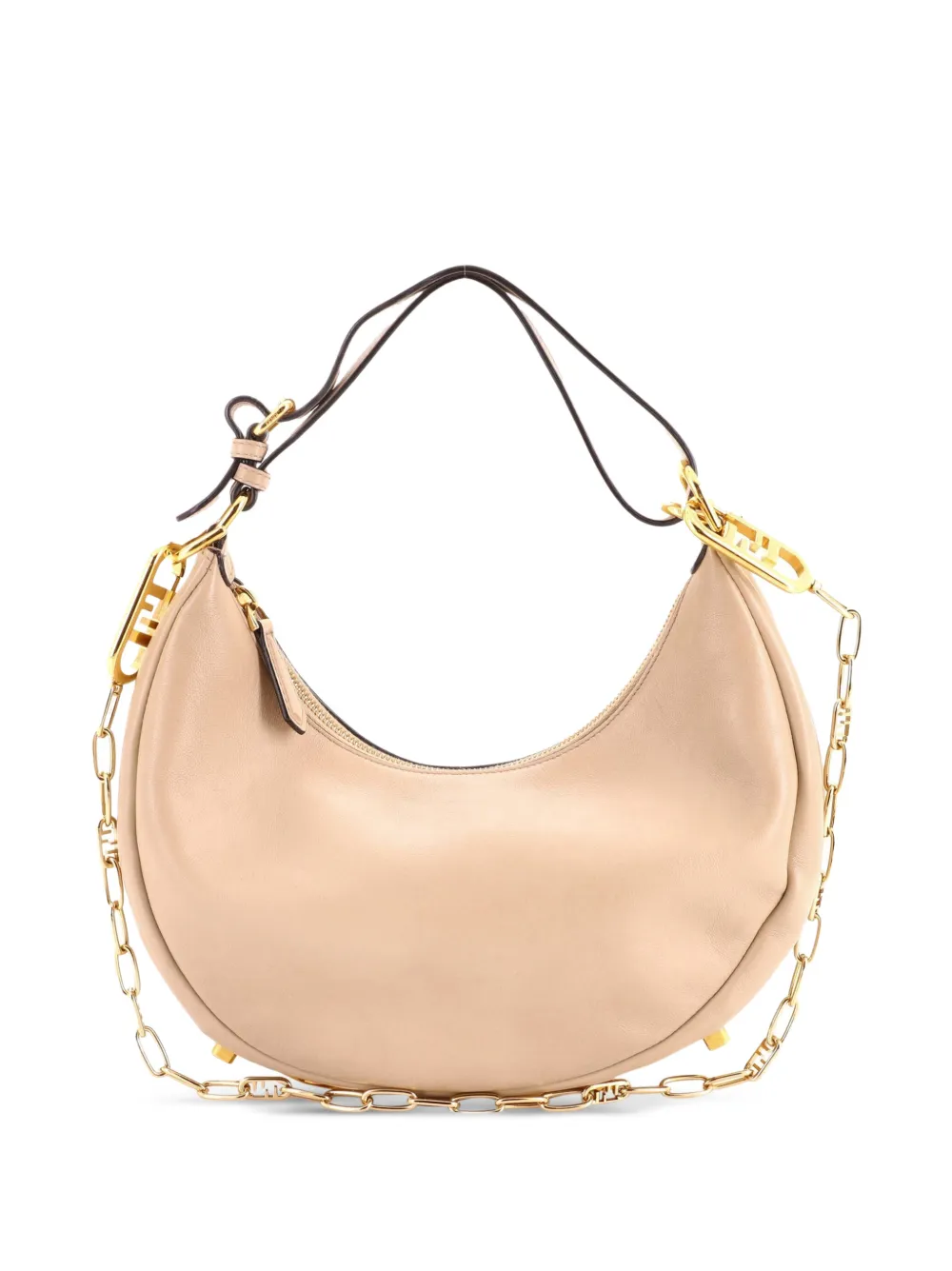 Fendi Pre-Owned Fendigraphy Bag Leather Small hobo bag - Nude