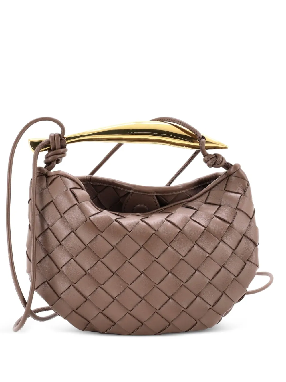 Bottega Veneta Pre-Owned Sardine Top Handle Bag Intrecciato Nappa Mini satchel - Braun
