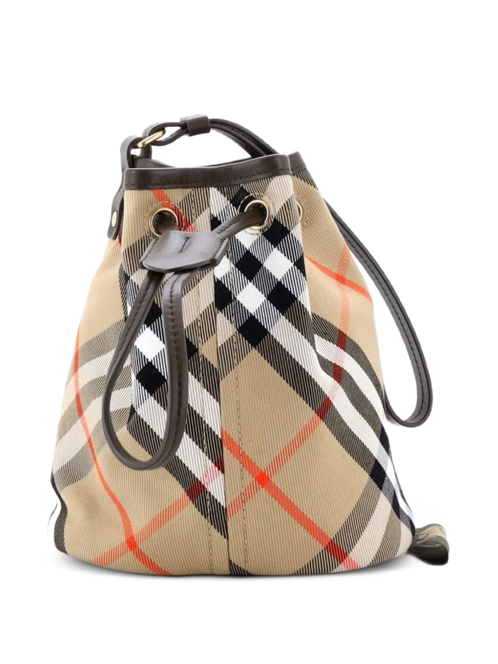 Burberry Pre-Owned Wristlet Vintage Check Canvas Mini bucket bag - Brown