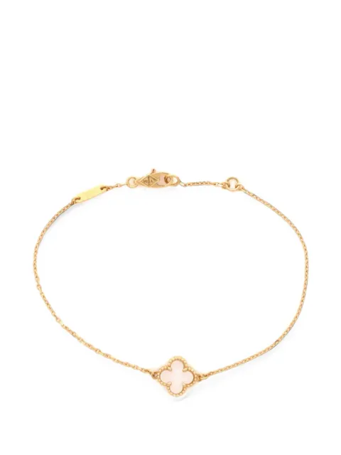 Van Cleef & Arpels Pre-Owned Sweet Alhambra 18K Yellow Gold and Mother of Pearl bracelet