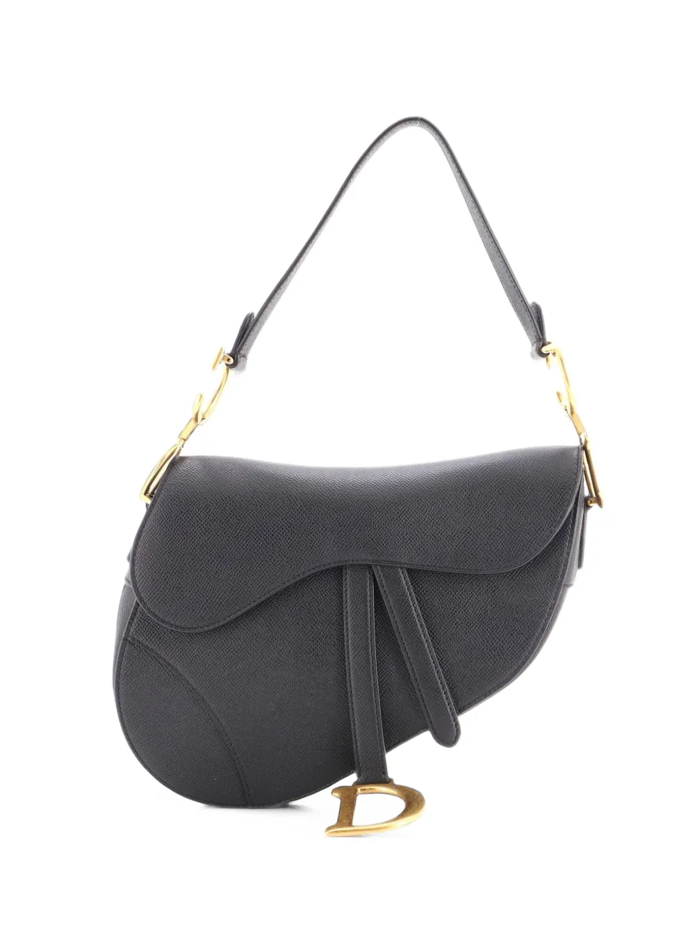 Christian Dior Pre-Owned Saddle Handbag Leather Medium shoulder bag - Schwarz