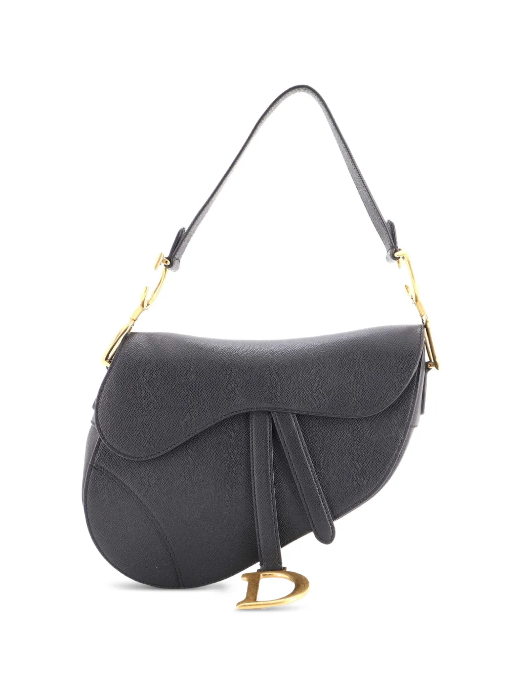 Christian Dior Pre-Owned Saddle Handbag Leather Medium shoulder bag - Nero