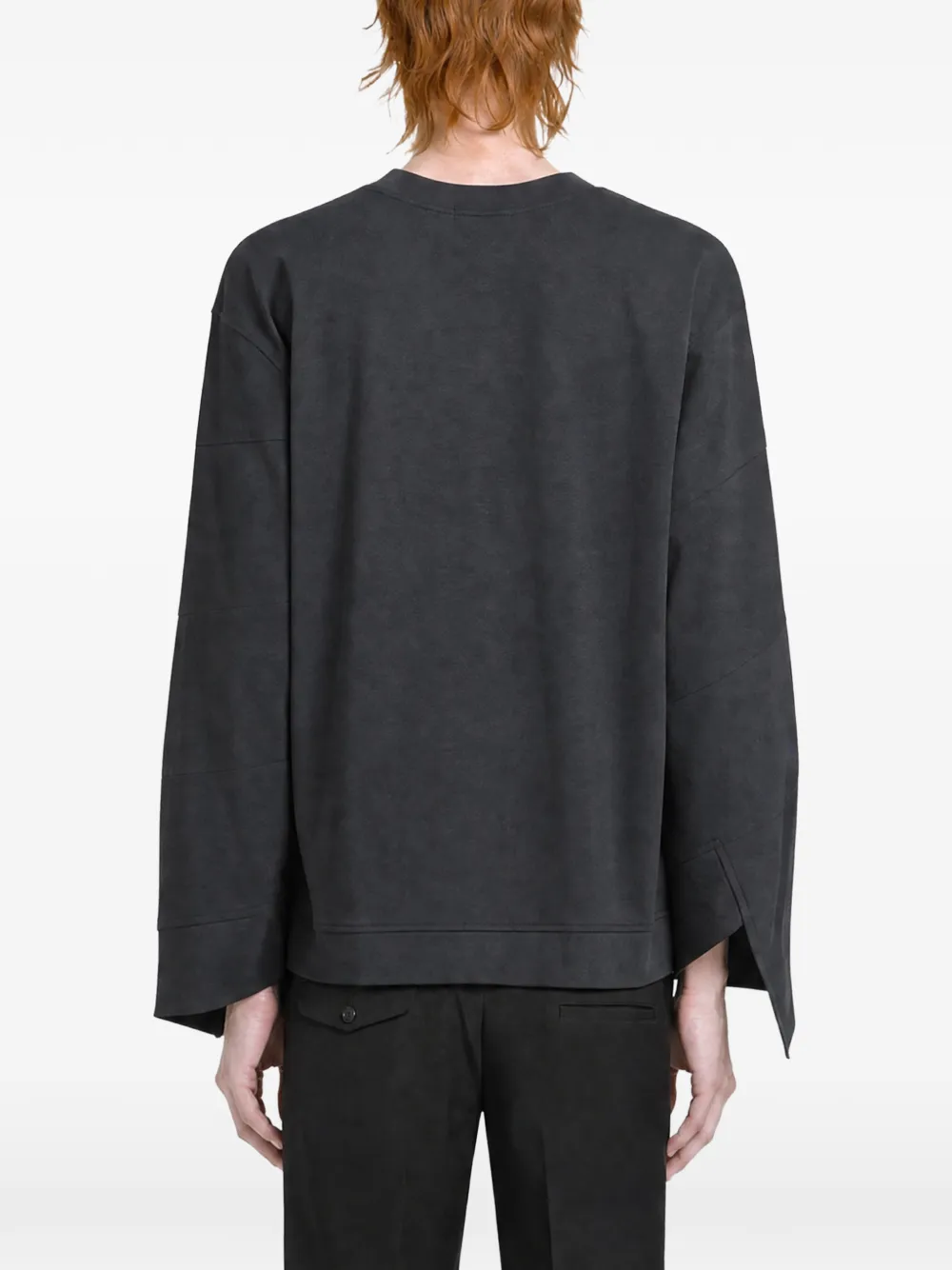 Comme des Garçons Homme Plus panelled flared-sleeve sweatshirt Zwart