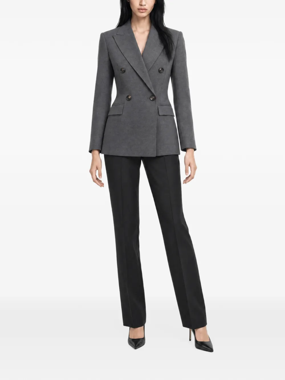 Max Mara MSTUditore blazer met dubbele rij knopen Grijs