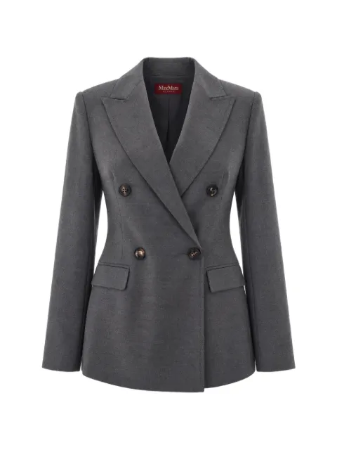 Max Mara double-breasted wool flannel blazer