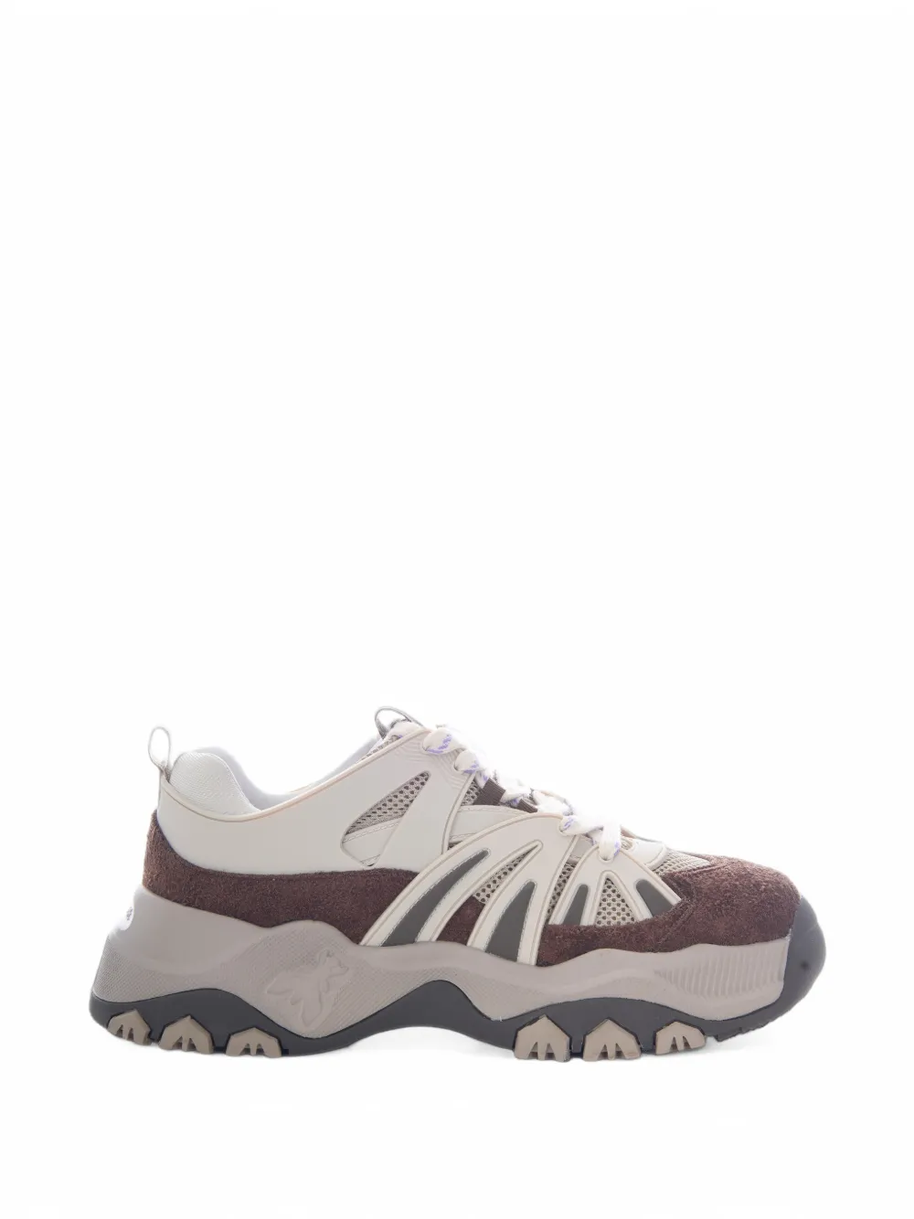 Patrizia Pepe panelled chunky-sole sneakers - Braun