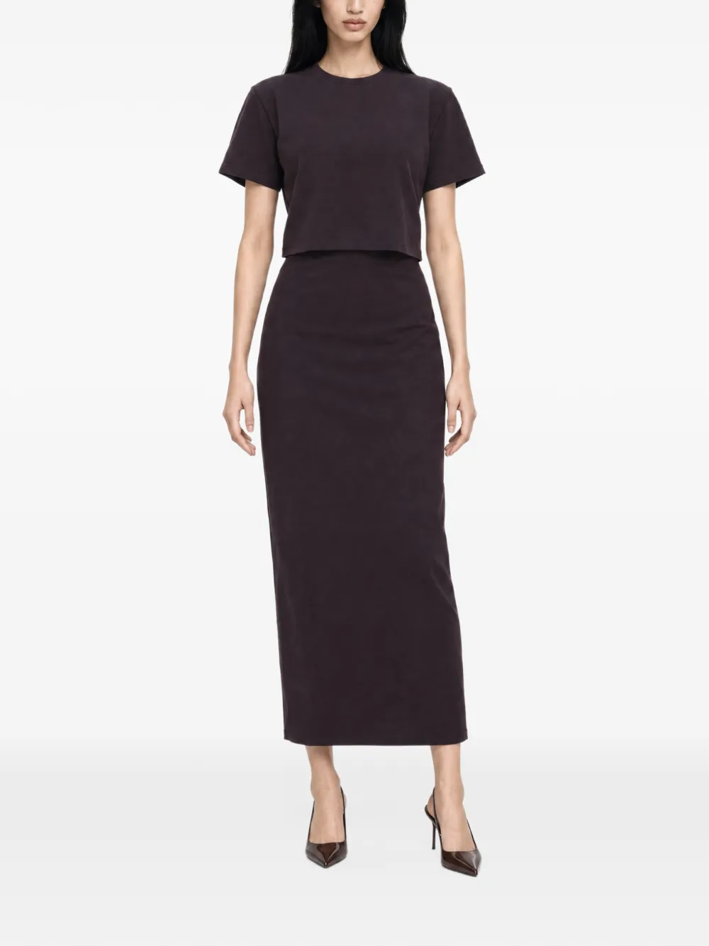 Sessùn Mocambo cropped T-shirt met uitgesneden details Bruin