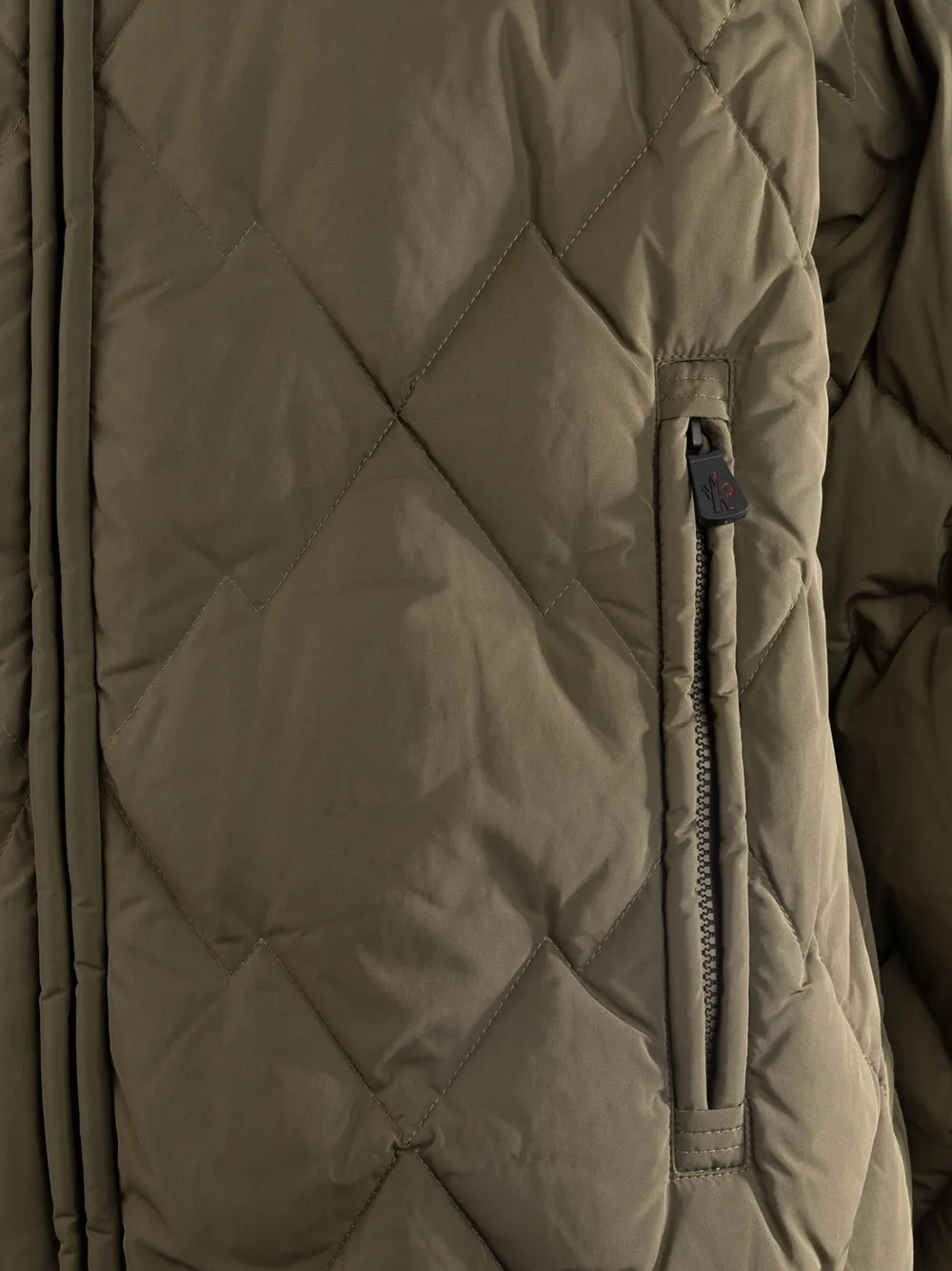 Moncler Grenoble Braman quilted corduroy-collar jacket Groen