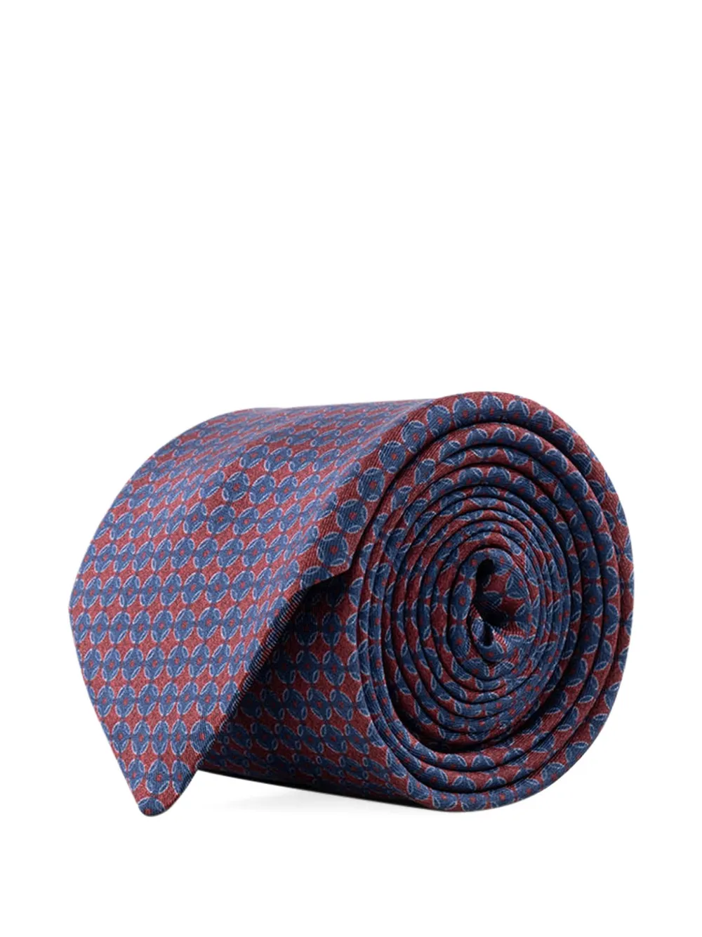 Corneliani geometric-print tie Blauw