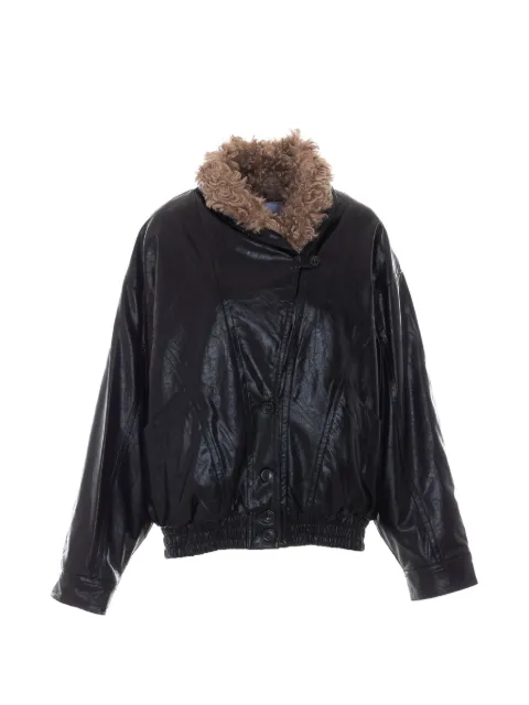 Eleh faux-fur trim oversized jacket