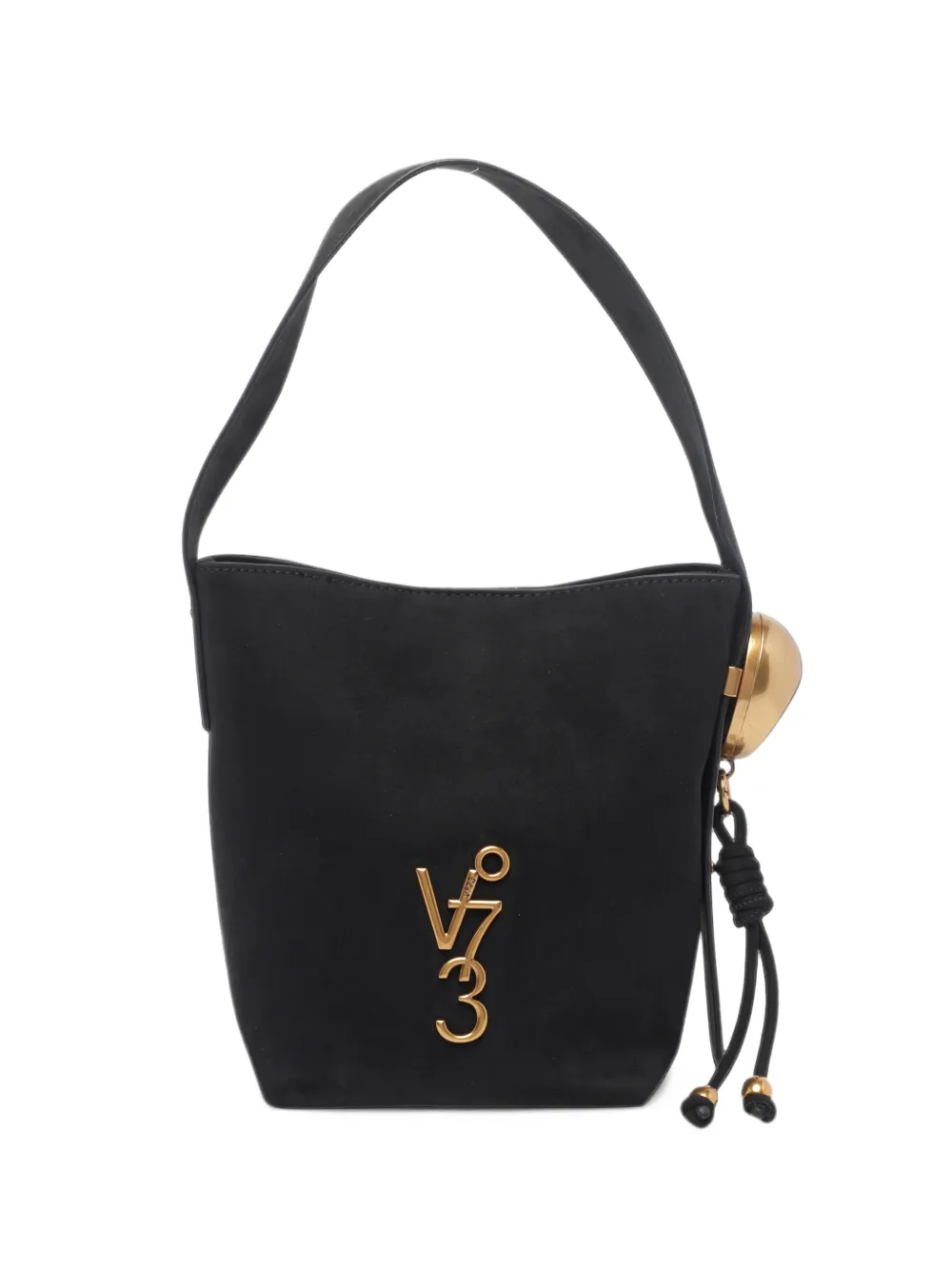 V°73 Azzurrite logo-plaque bucket bag - Schwarz