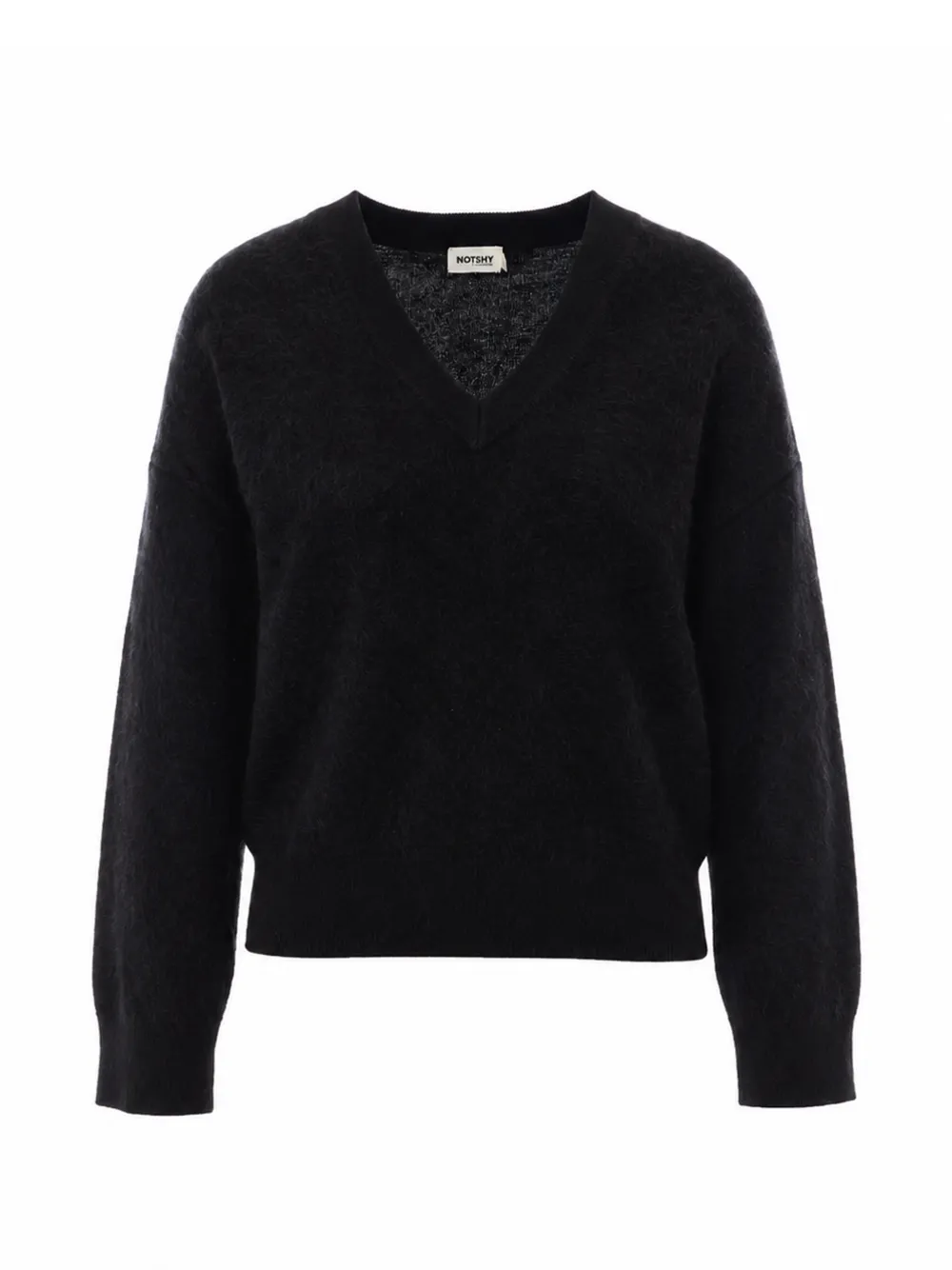Not Shy Bethan V-neck sweater - Schwarz