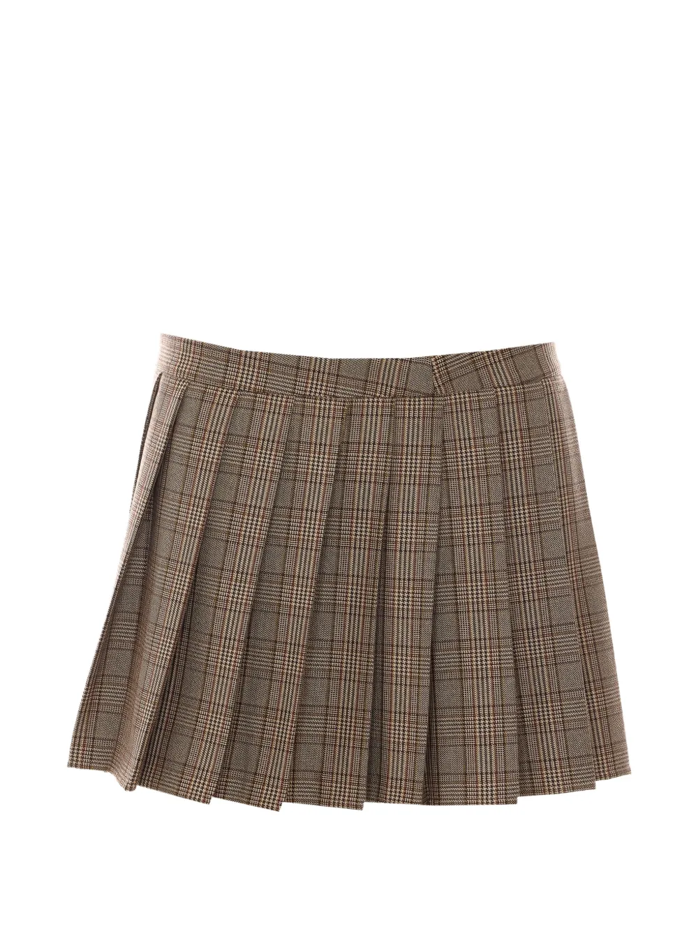 Aniye By Cleo pleated Prince of Wales mini skirt - Braun