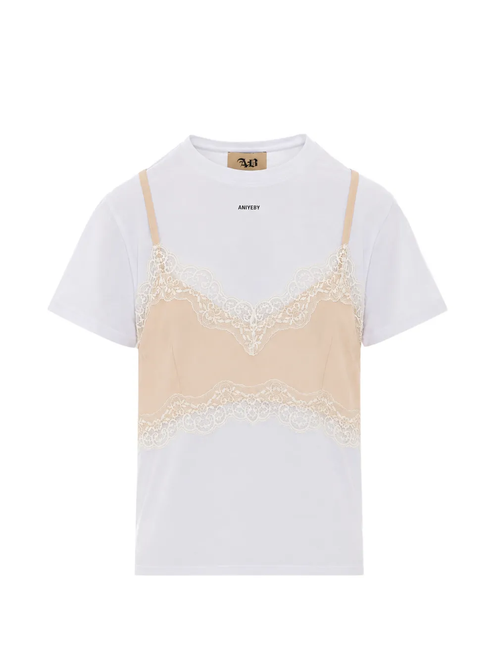 Aniye By Lila lace-detail T-shirt - Weiß
