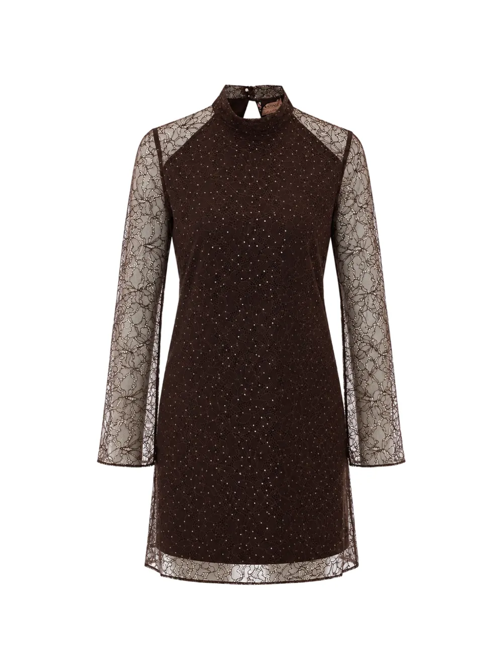 TWINSET sequin-embellished lace dress - Braun