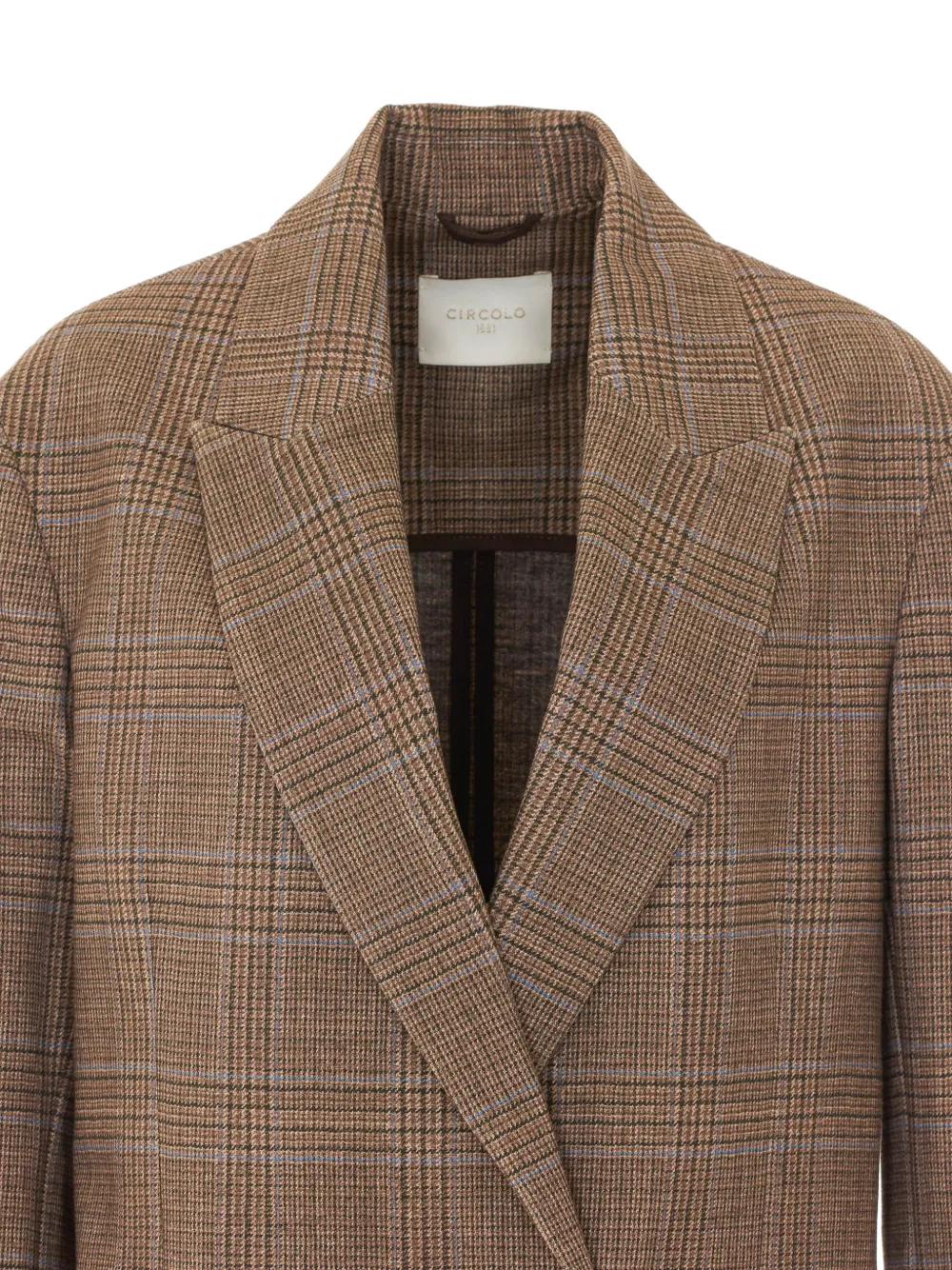 Circolo 1901 check-pattern double-breasted jacket Bruin