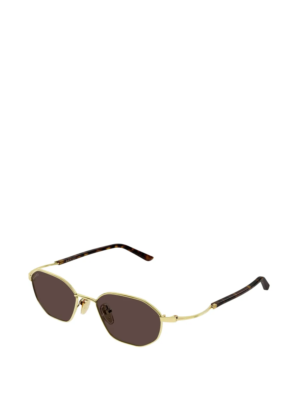 Gucci Eyewear Zonnebril met geometrisch montuur Goud