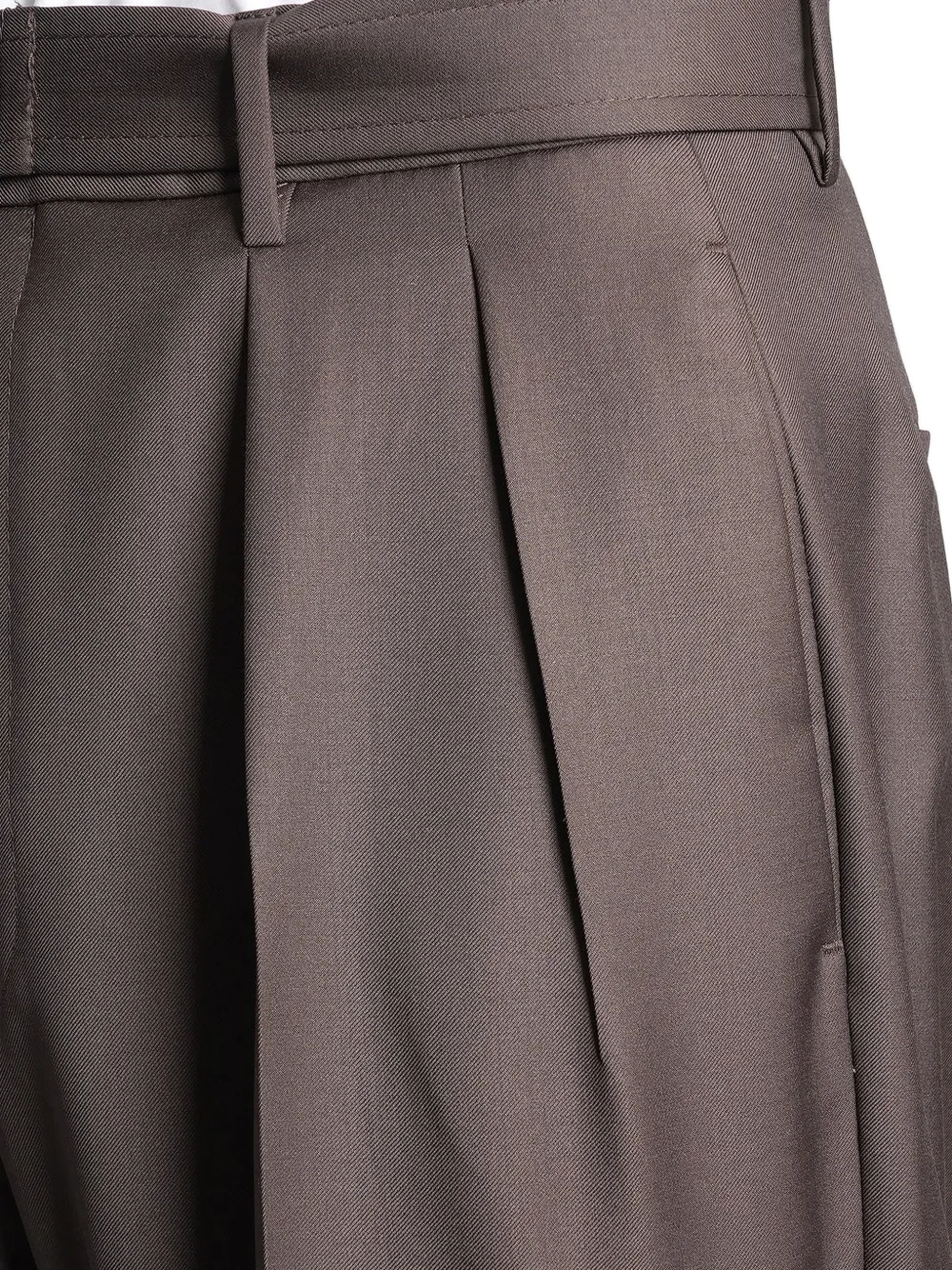 Tagliatore belted pleated trousers Bruin