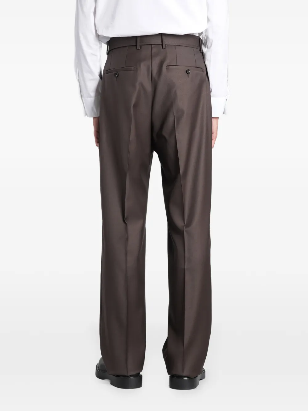 Tagliatore belted pleated trousers Bruin
