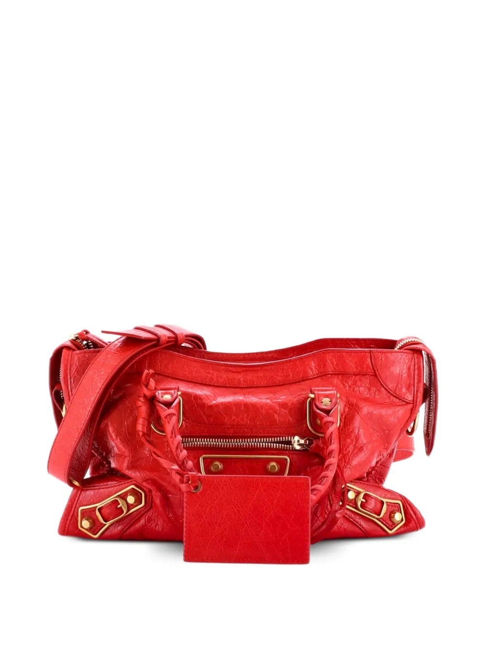 Balenciaga Pre-Owned City Classic Metallic Edge Bag Leather Small satchel - Rosso