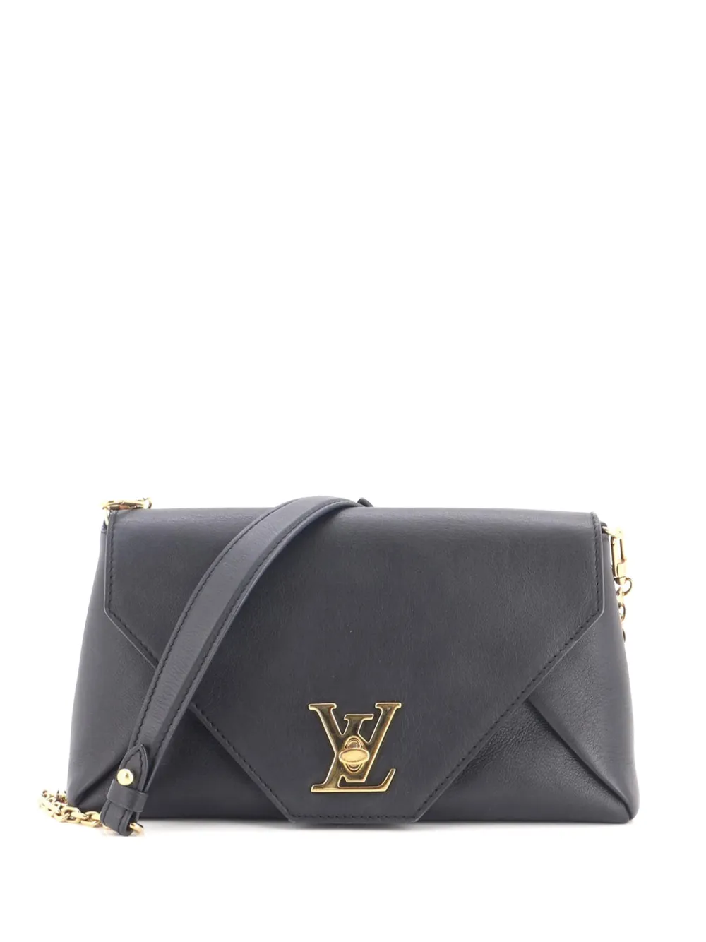 Louis Vuitton Pre-Owned Love Note Chain Clutch Leather crossbody bag - Black