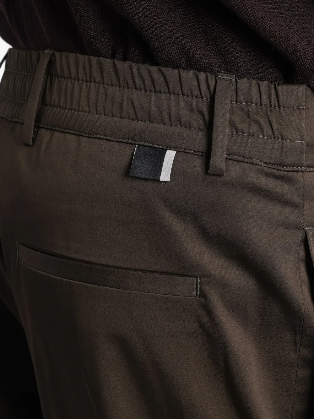 Low Brand elasticated-waistband tailored trousers Bruin
