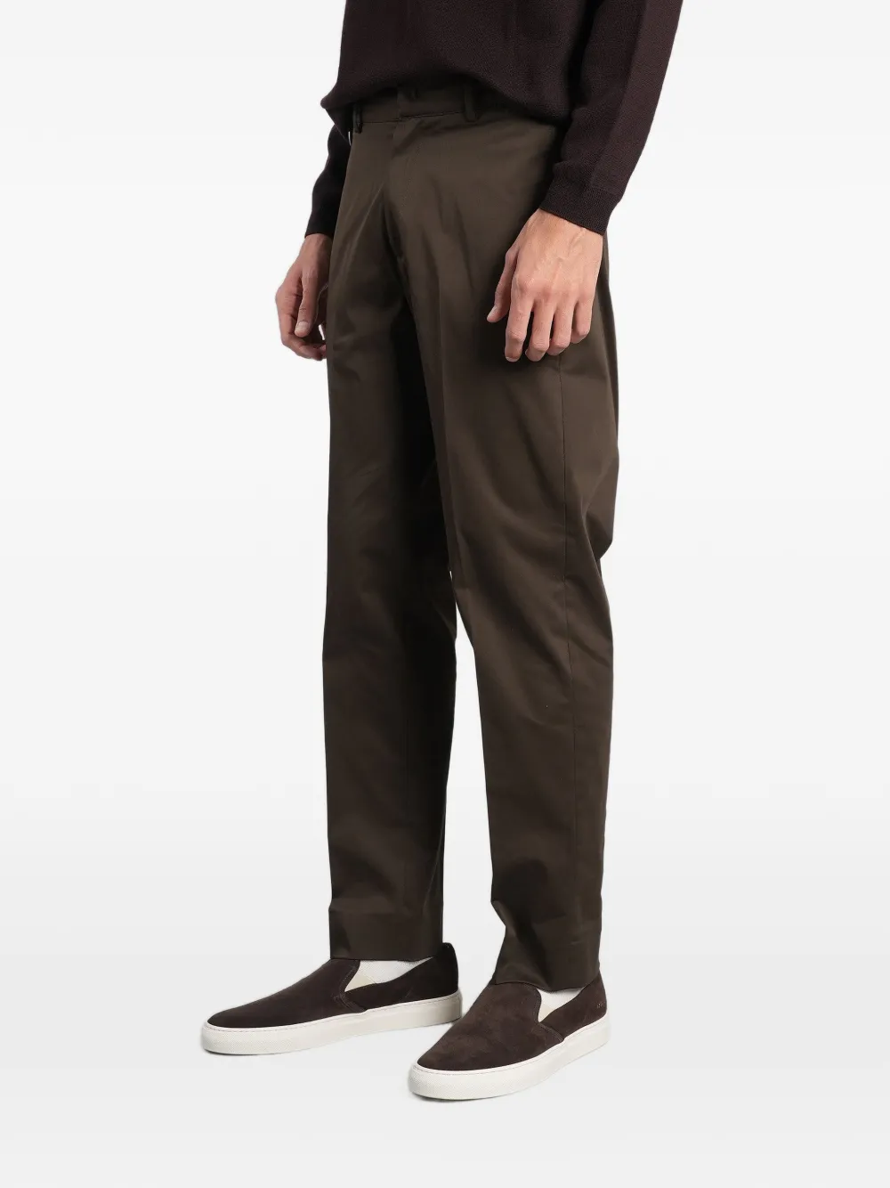Low Brand elasticated-waistband tailored trousers Bruin
