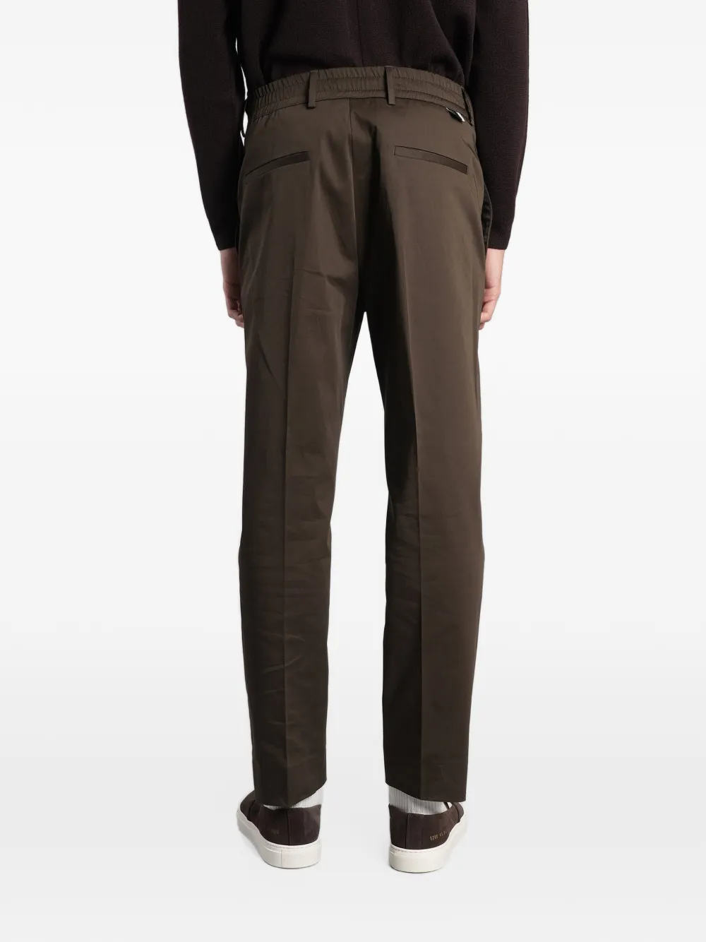 Low Brand elasticated-waistband tailored trousers Bruin
