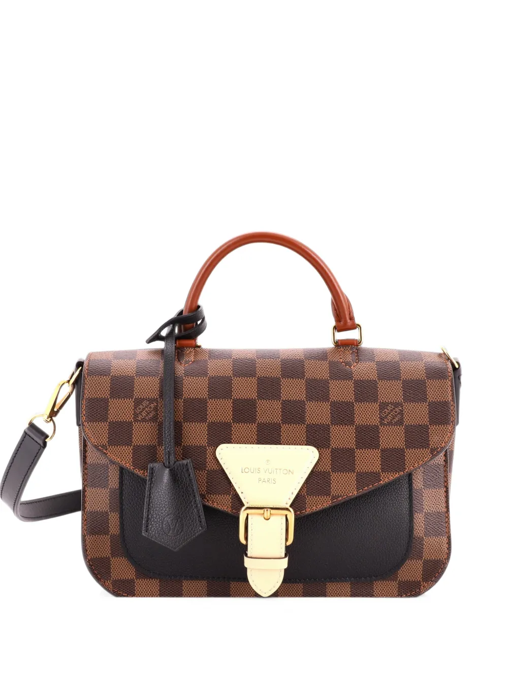 Louis Vuitton Pre-Owned Beaumarchais Handbag Damier with Leather shoulder bag - Marrone