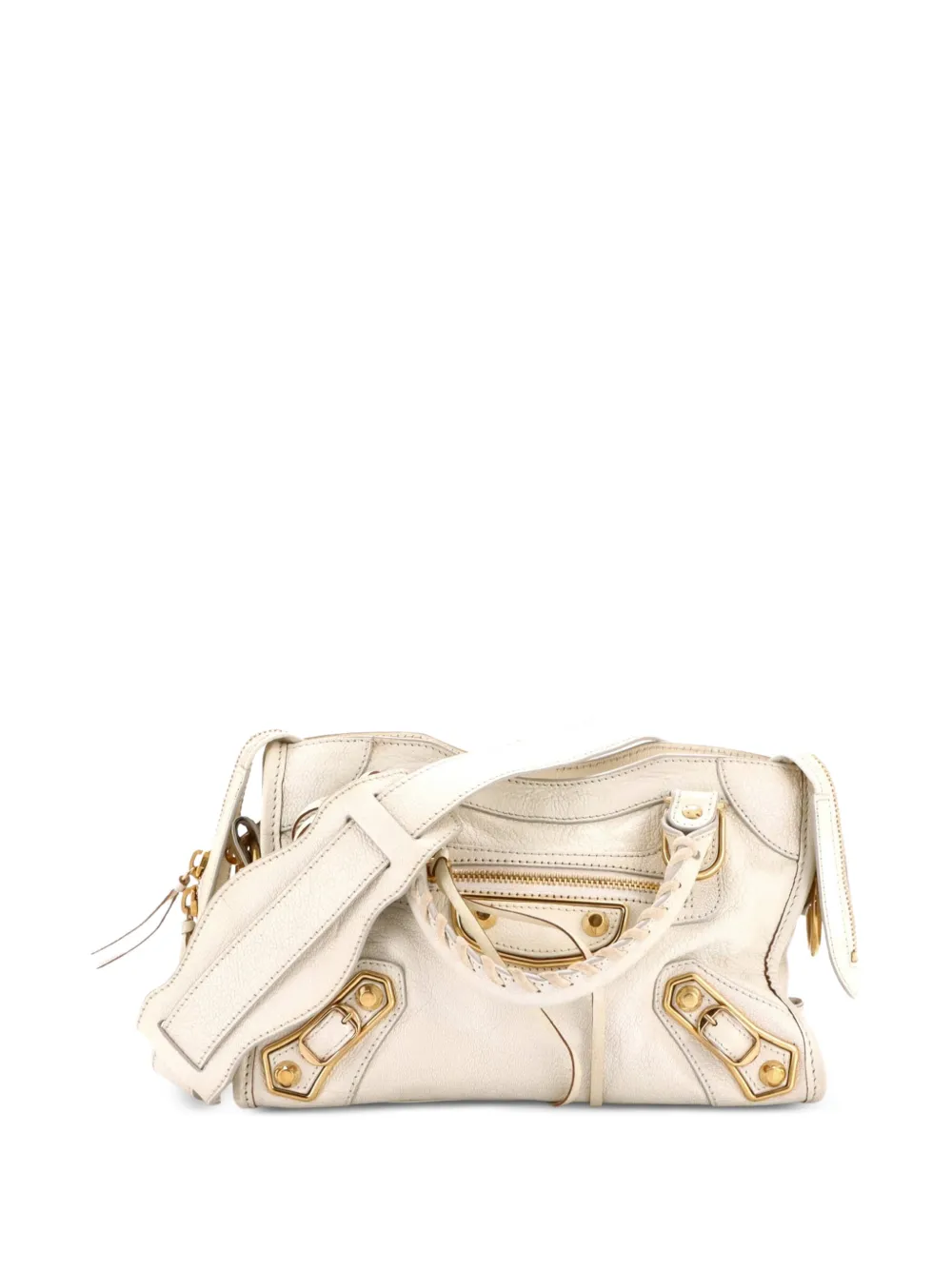 Balenciaga Pre-Owned City Classic Metallic Edge Bag Leather Mini satchel - Nude