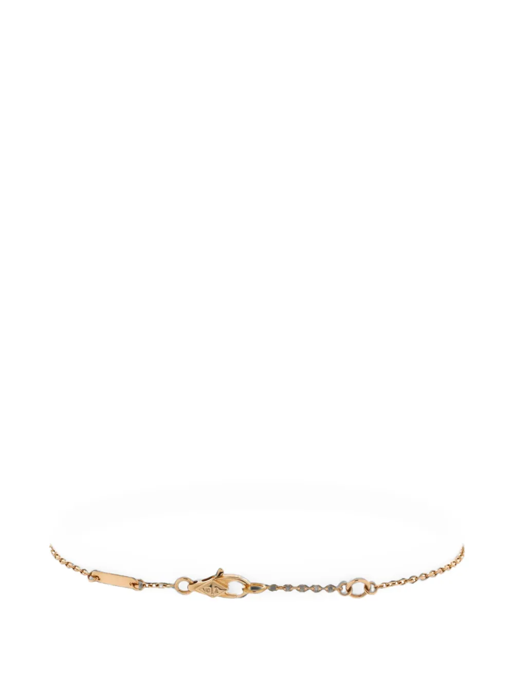 Pre-owned Van Cleef & Arpels Sweet Alhambra Butterfly 18k Yellow Gold And Mother Of Pearl Bracelet