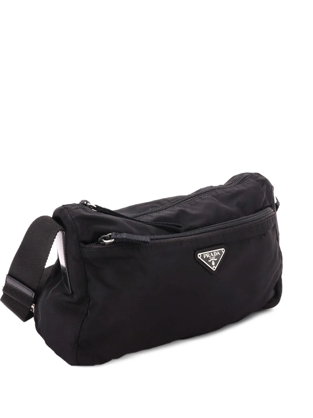 Prada Pre-Owned Front Pocket Camera Bag Tessuto Large crossbody bag - Schwarz