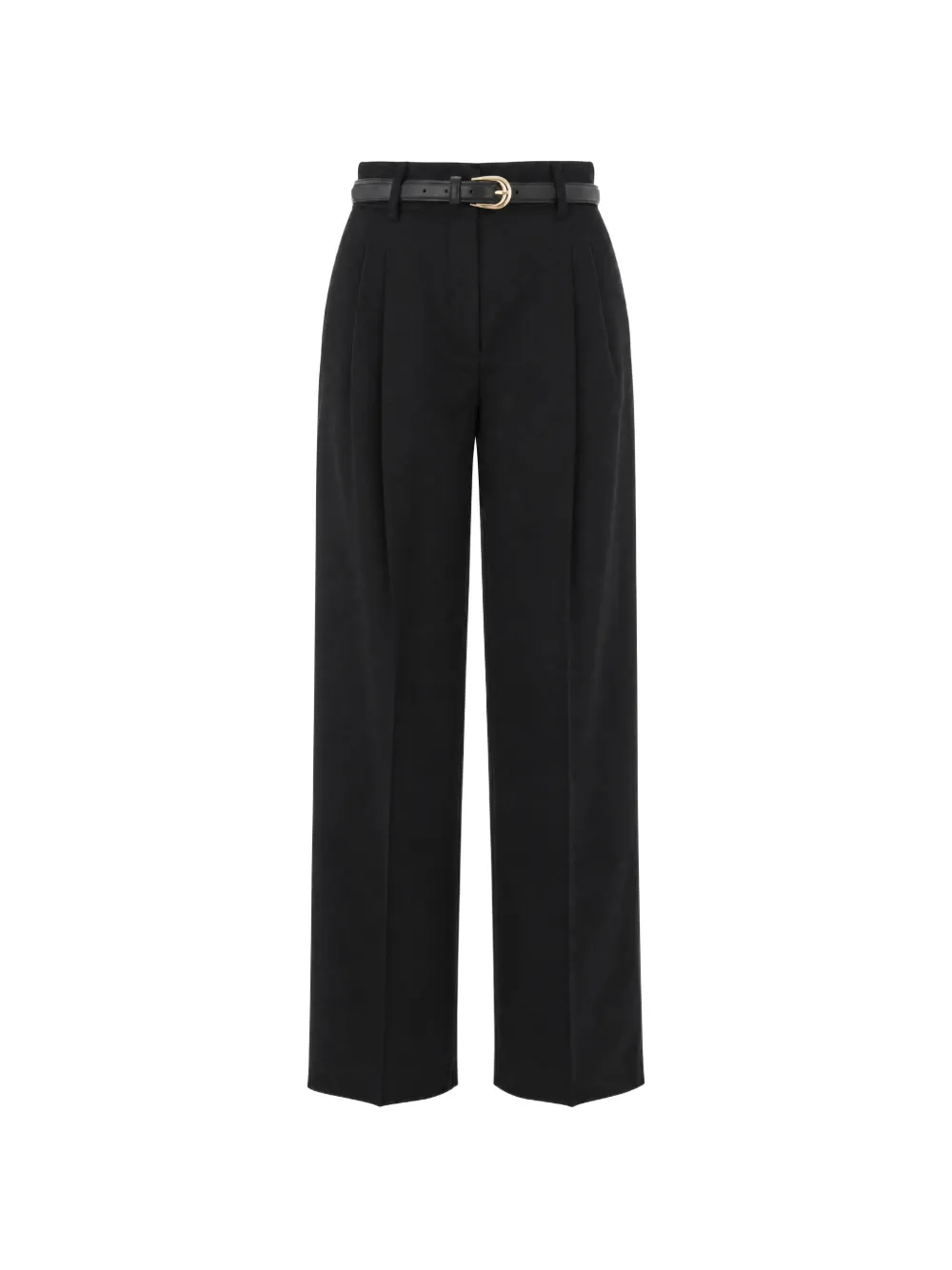 Max Mara wool wide-leg trousers - Noir