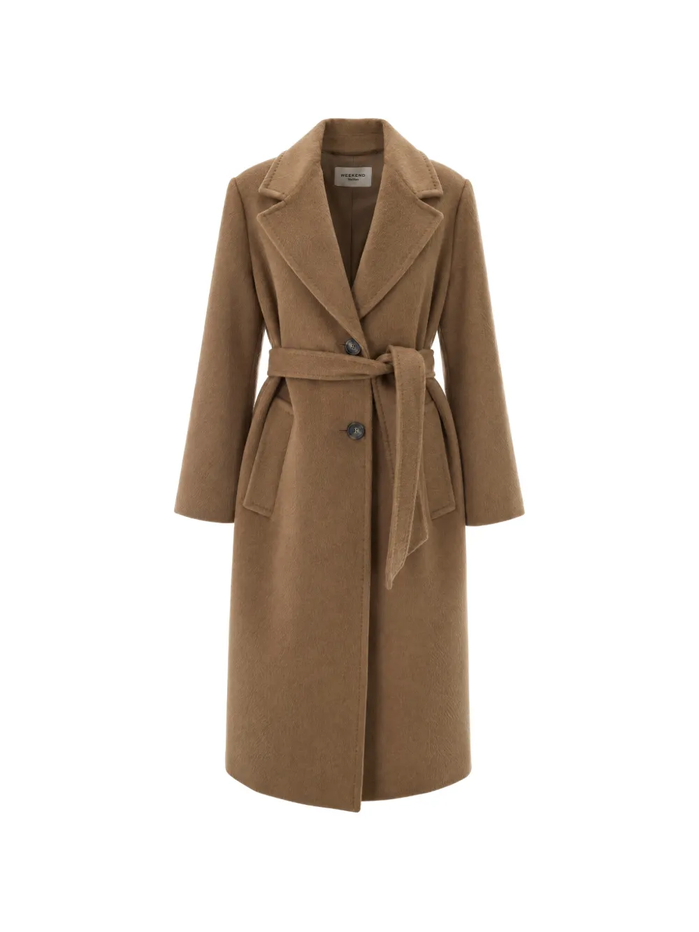 Weekend Max Mara wool and alpaca teddy long coat - Brown