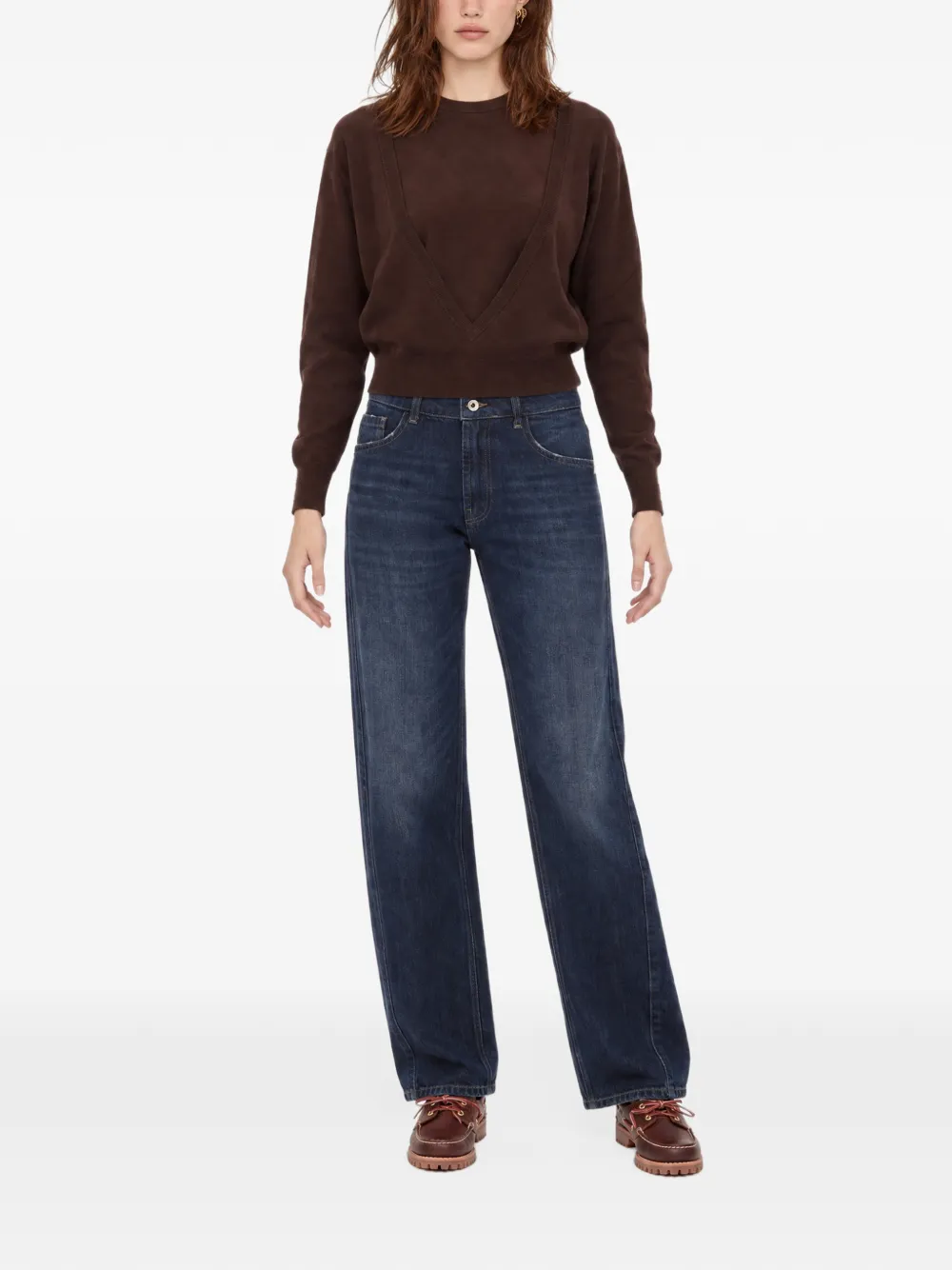 Patrizia Pepe Jeans met wijde pijpen Blauw