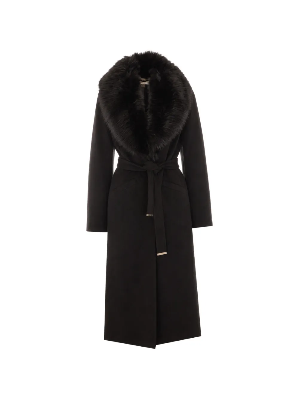 Michael Michael Kors faux-fur trim wool-blend coat - Nero