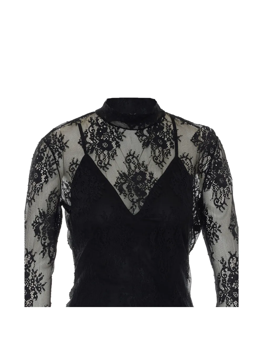 Aniye By Vivì lace-detail maxi dress Zwart