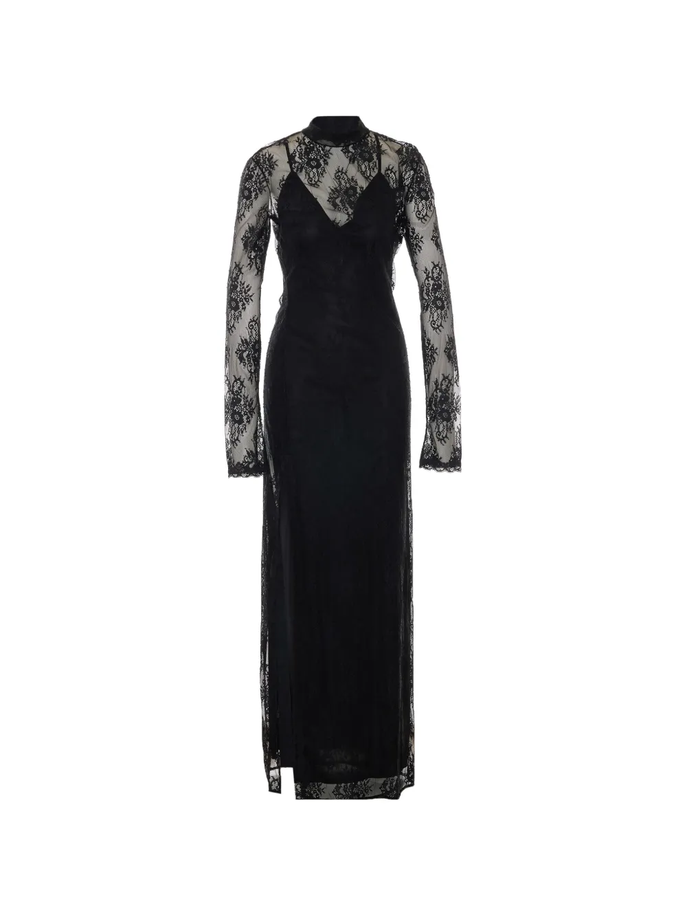 Aniye By Vivì lace-detail maxi dress Zwart