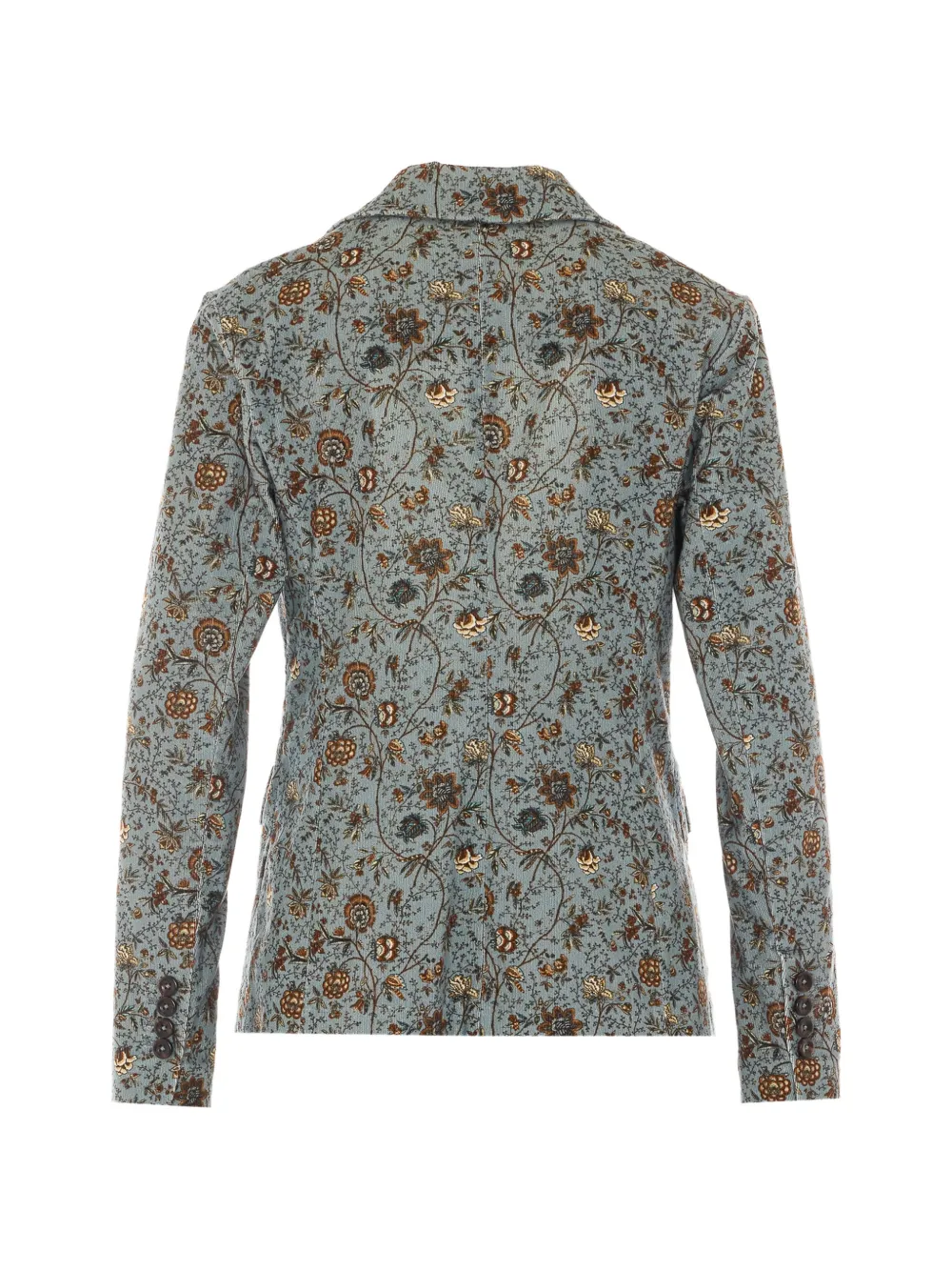 Circolo 1901 floral-print corduroy jacket Blauw