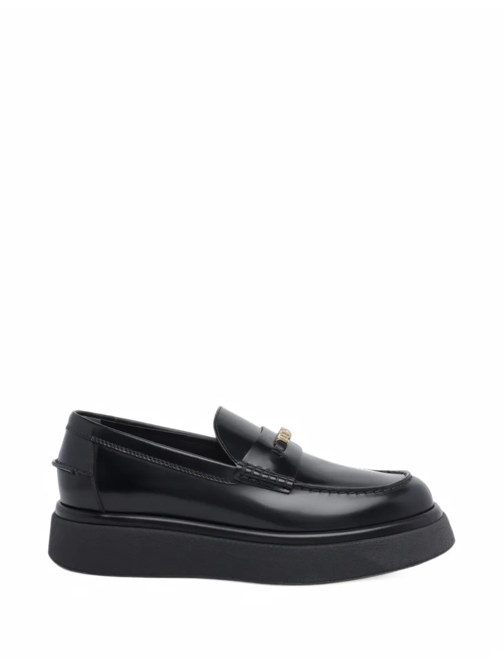 Tod's logo-plaque platform loafers - Nero