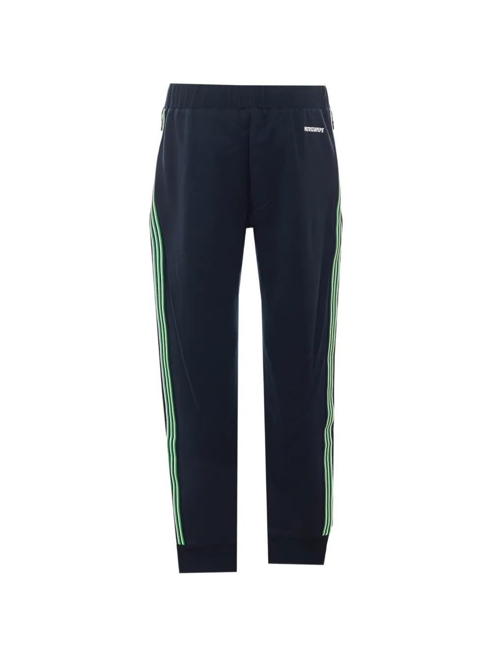 Patrizia Pepe logo-print side-stripe track pants Blauw