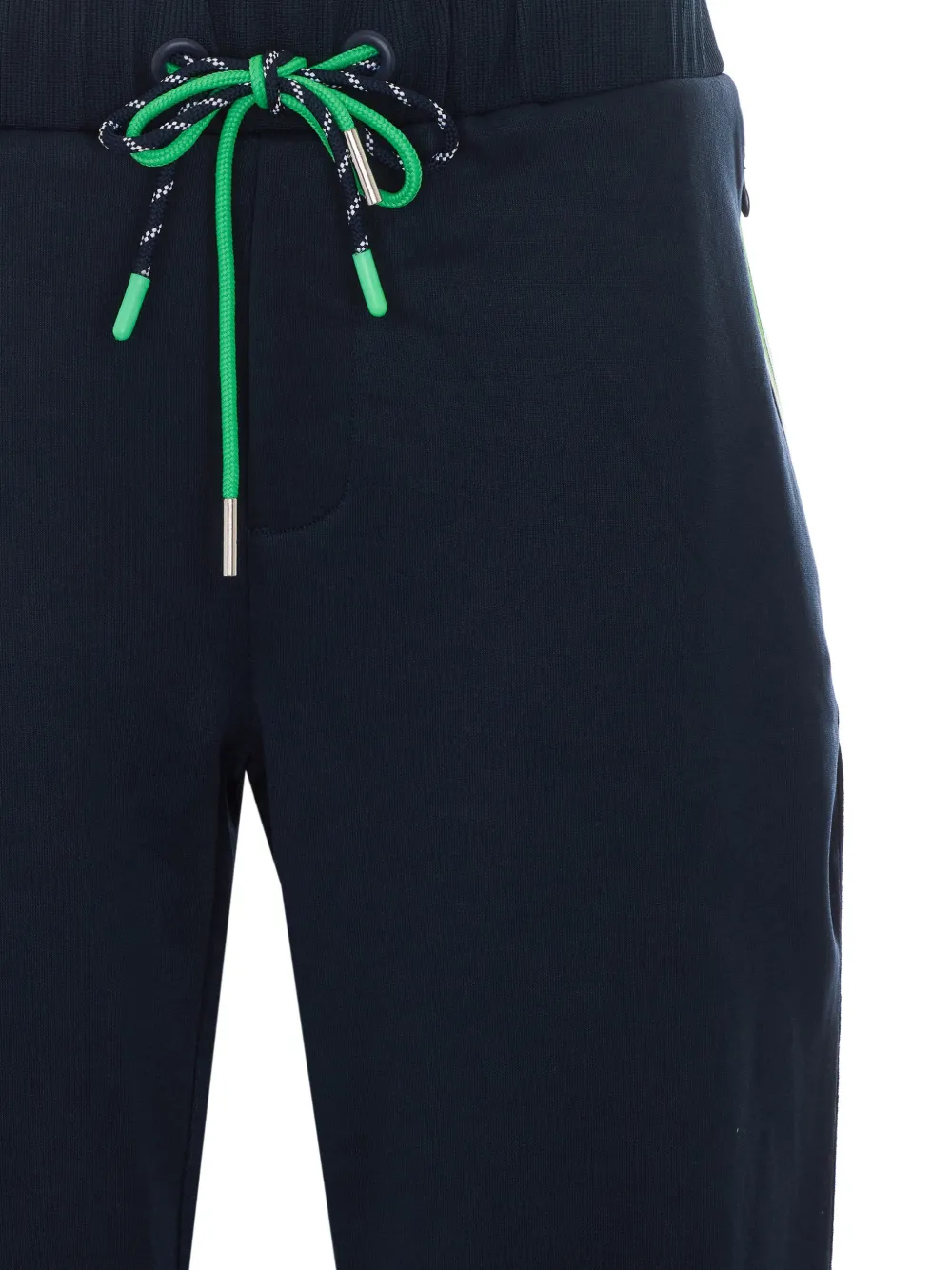Patrizia Pepe logo-print side-stripe track pants Blauw